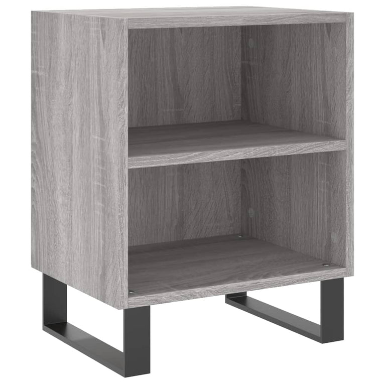 Nachtkastje 40x30x50 cm bewerkt hout grijs sonoma eikenkleurig MeubelReus