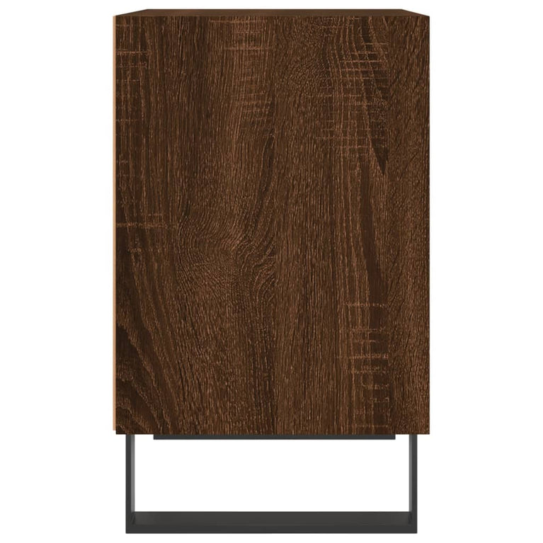 Nachtkastje 40x30x50 cm bewerkt hout bruin eikenkleur MeubelReus