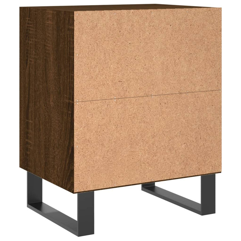 Nachtkastje 40x30x50 cm bewerkt hout bruin eikenkleur MeubelReus