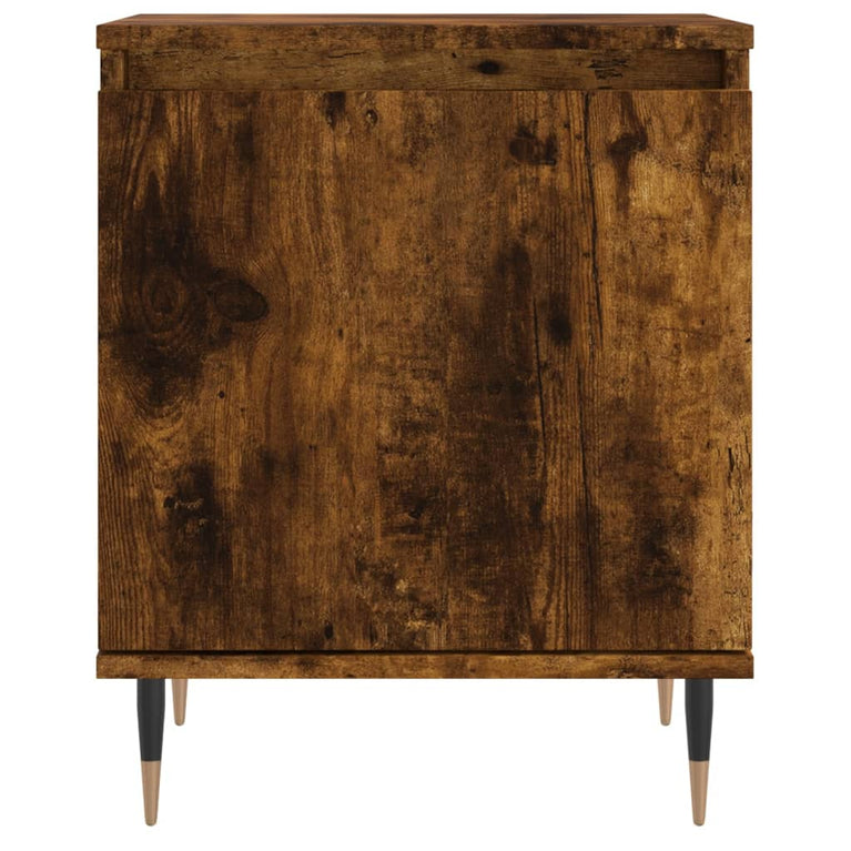 Nachtkastje 40x30x50 cm bewerkt hout gerookt eikenkleurig MeubelReus