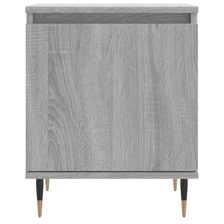 Nachtkastje 40x30x50 cm bewerkt hout grijs sonoma eikenkleurig MeubelReus