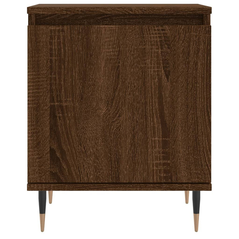 Nachtkastje 40x30x50 cm bewerkt hout bruin eikenkleur MeubelReus