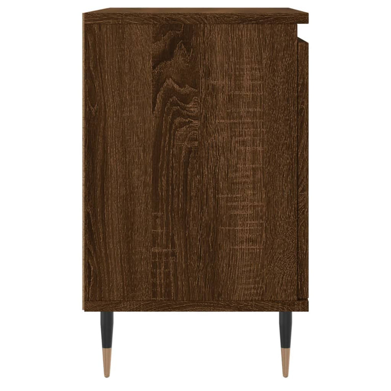 Nachtkastje 40x30x50 cm bewerkt hout bruin eikenkleur MeubelReus