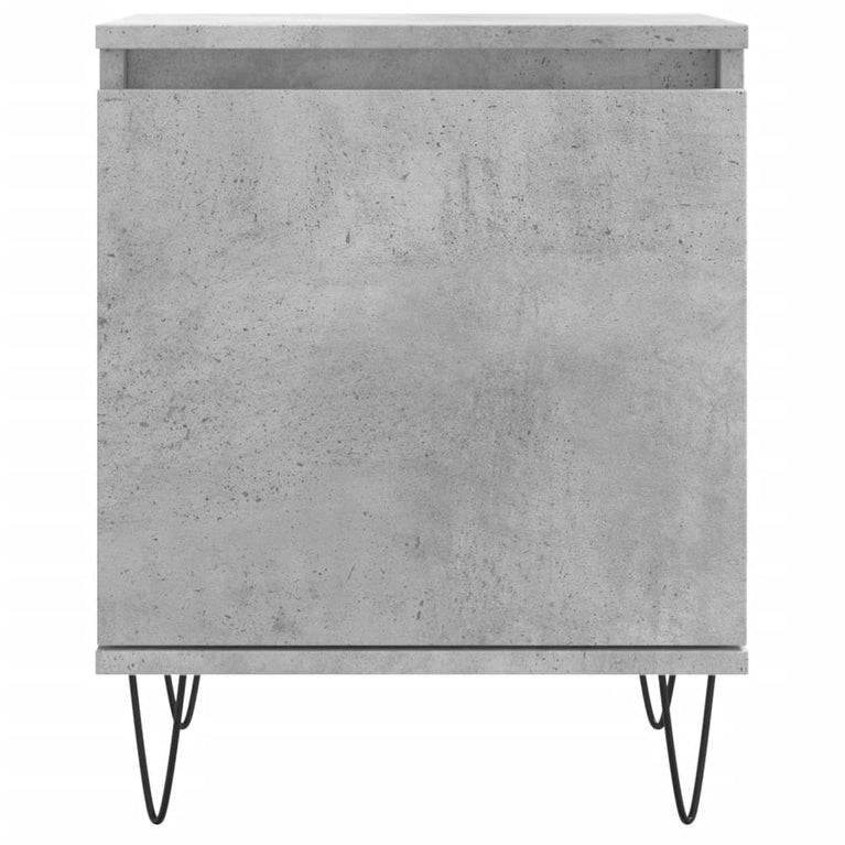 Nachtkastje 40x30x50 cm bewerkt hout betongrijs MeubelReus