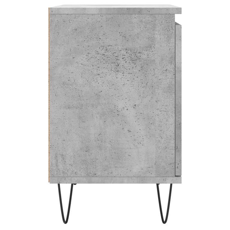 Nachtkastje 40x30x50 cm bewerkt hout betongrijs MeubelReus