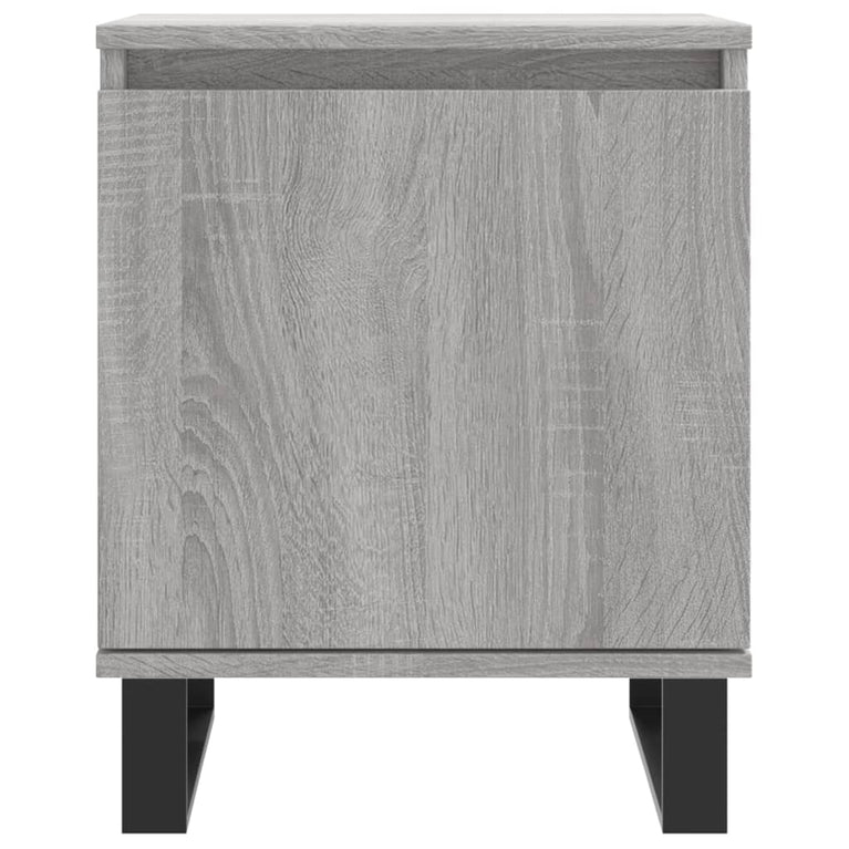 Nachtkastje 40x30x50 cm bewerkt hout grijs sonoma eikenkleurig MeubelReus