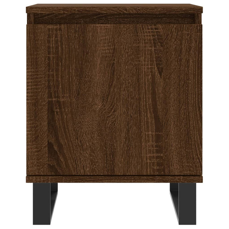 Nachtkastje 40x30x50 cm bewerkt hout bruin eikenkleur MeubelReus