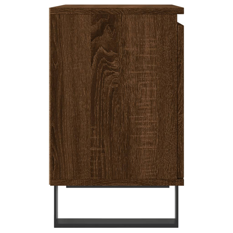 Nachtkastje 40x30x50 cm bewerkt hout bruin eikenkleur MeubelReus