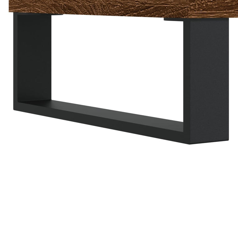 Nachtkastje 40x30x50 cm bewerkt hout bruin eikenkleur MeubelReus