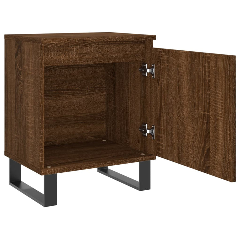 Nachtkastjes 2 st 40x30x50 cm bewerkt hout bruin eikenkleur MeubelReus