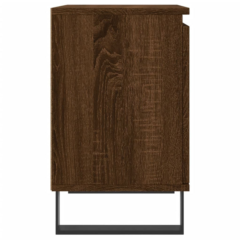 Nachtkastjes 2 st 40x30x50 cm bewerkt hout bruin eikenkleur MeubelReus
