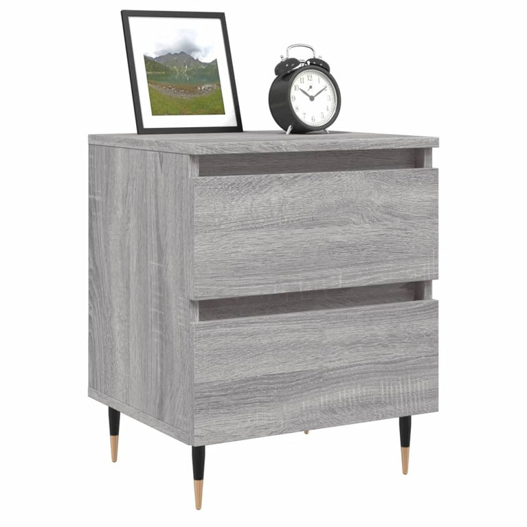 Nachtkastjes 2 st 40x35x50 cm bewerkt hout grijs sonoma eiken MeubelReus