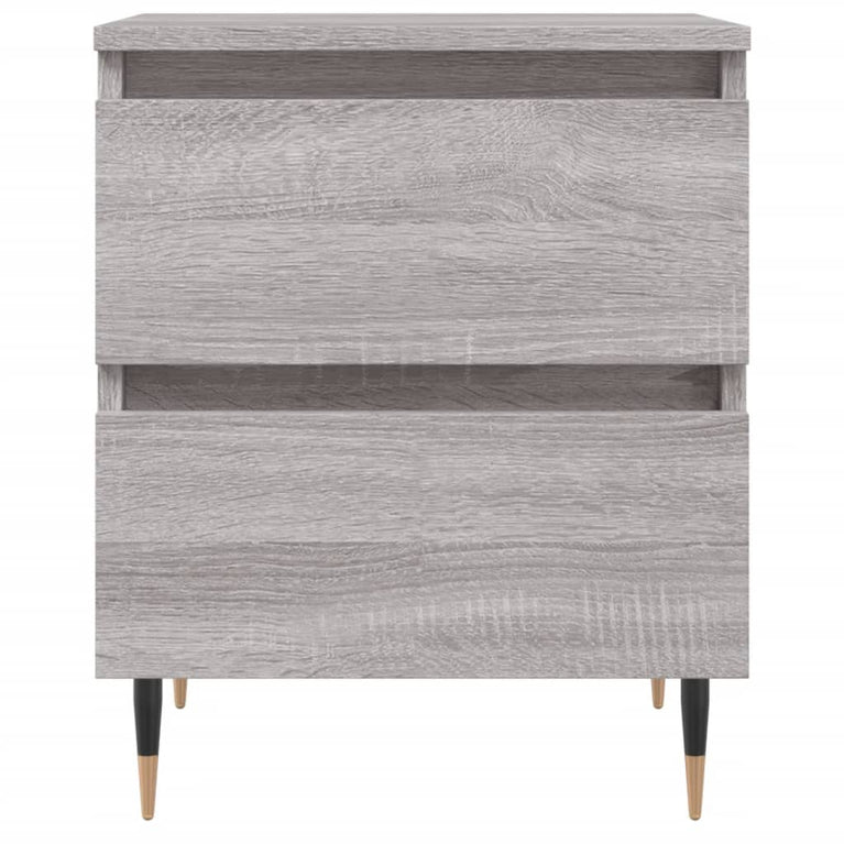 Nachtkastjes 2 st 40x35x50 cm bewerkt hout grijs sonoma eiken MeubelReus