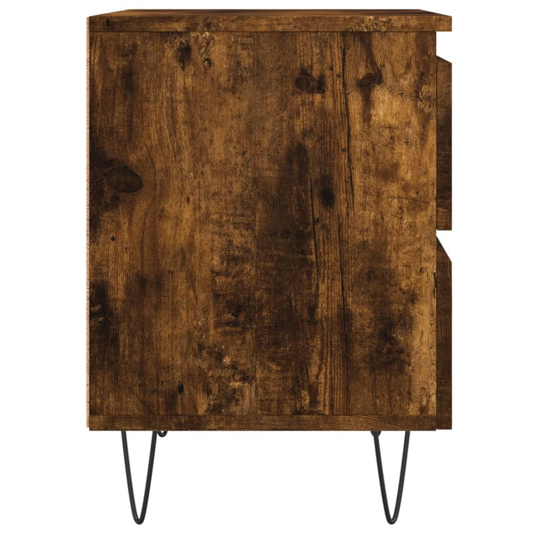 Nachtkastjes 2 st 40x35x50 cm bewerkt hout gerookt eikenkleurig MeubelReus