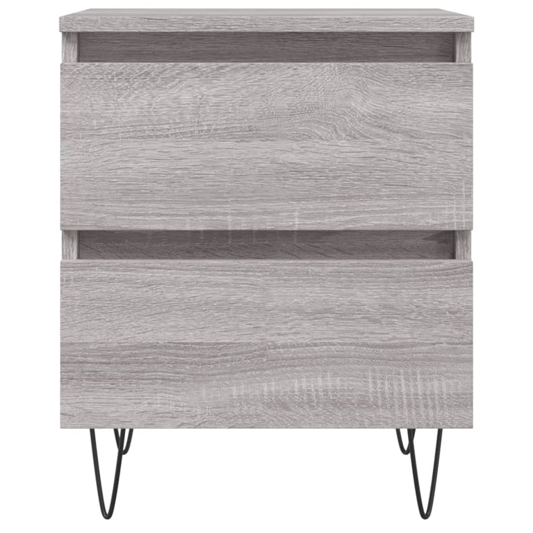 Nachtkastjes 2 st 40x35x50 cm bewerkt hout grijs sonoma eiken MeubelReus