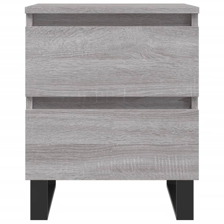 Nachtkastjes 2 st 40x35x50 cm bewerkt hout grijs sonoma eiken MeubelReus