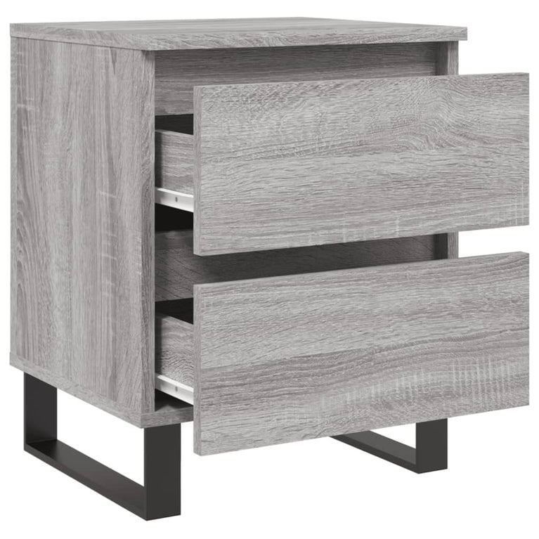 Nachtkastjes 2 st 40x35x50 cm bewerkt hout grijs sonoma eiken MeubelReus