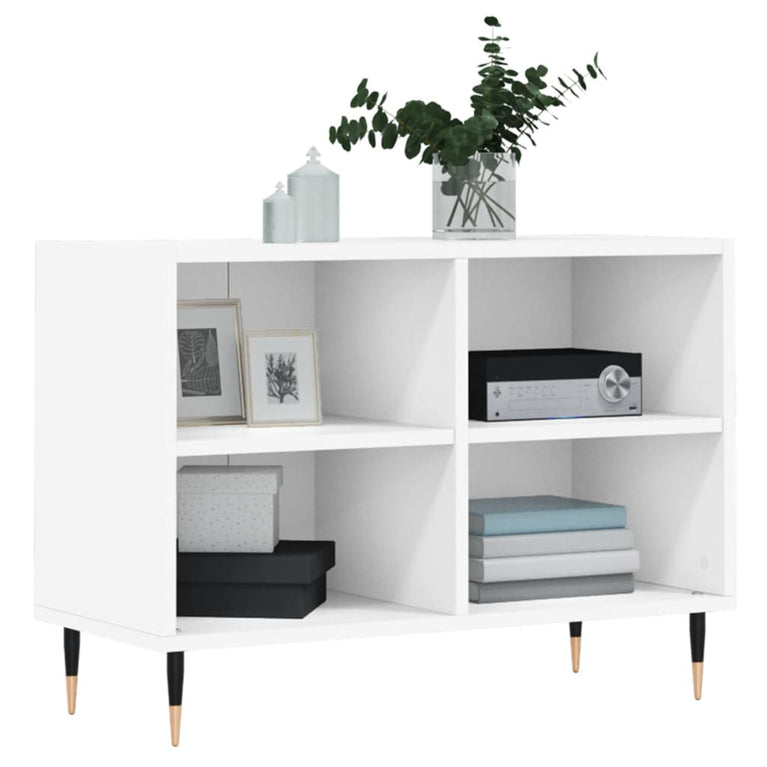 Tv-meubel 69,5x30x50 cm bewerkt hout wit MeubelReus
