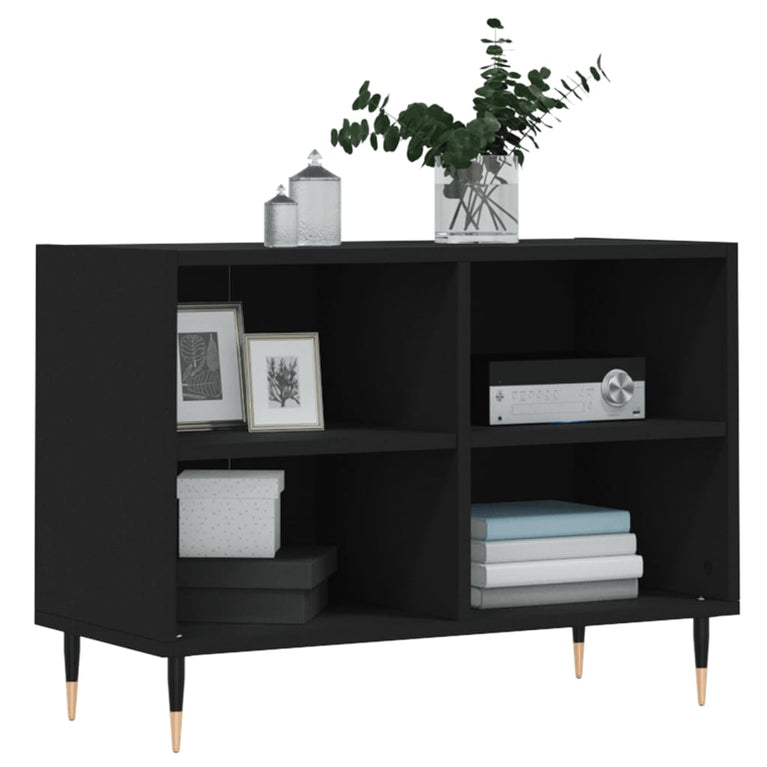 Tv-meubel 69,5x30x50 cm bewerkt hout zwart MeubelReus