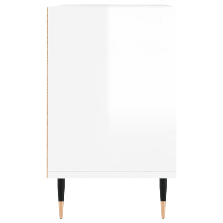 Tv-meubel 69,5x30x50 cm bewerkt hout hoogglans wit MeubelReus