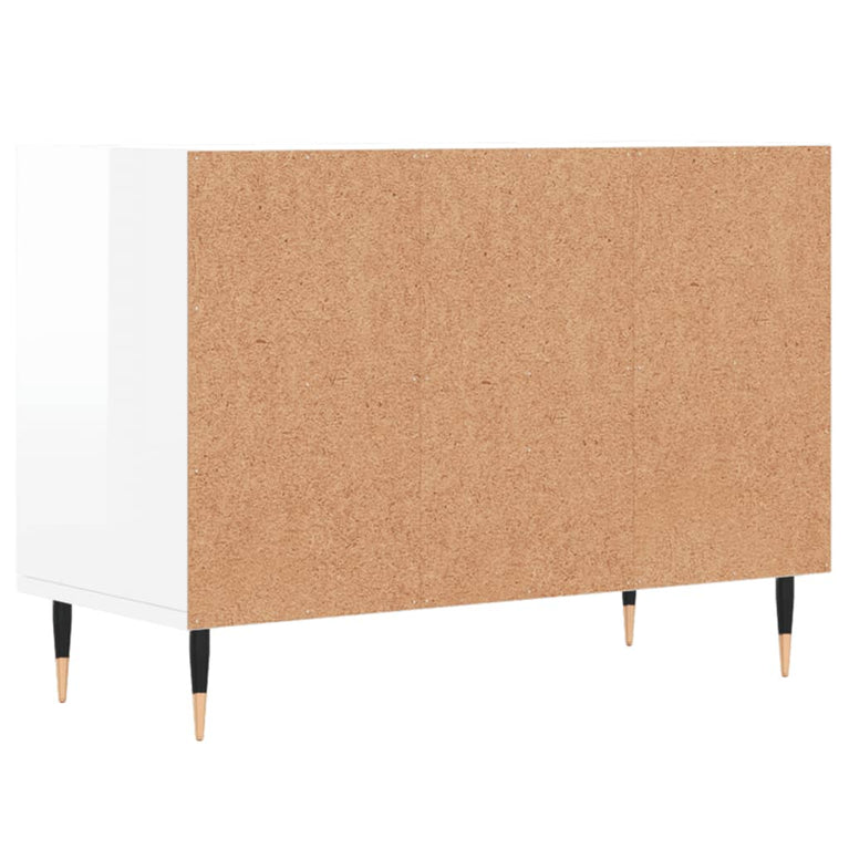 Tv-meubel 69,5x30x50 cm bewerkt hout hoogglans wit MeubelReus