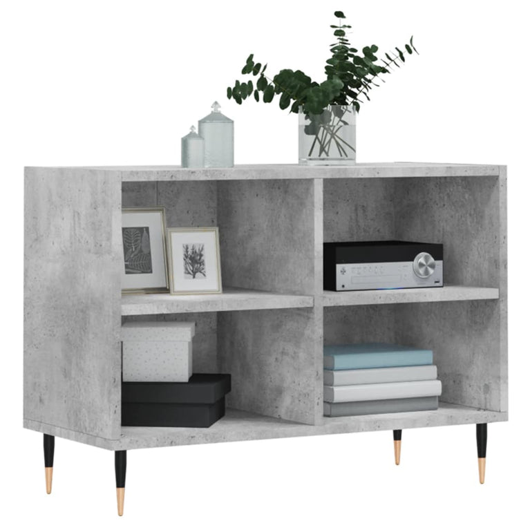 Tv-meubel 69,5x30x50 cm bewerkt hout betongrijs MeubelReus