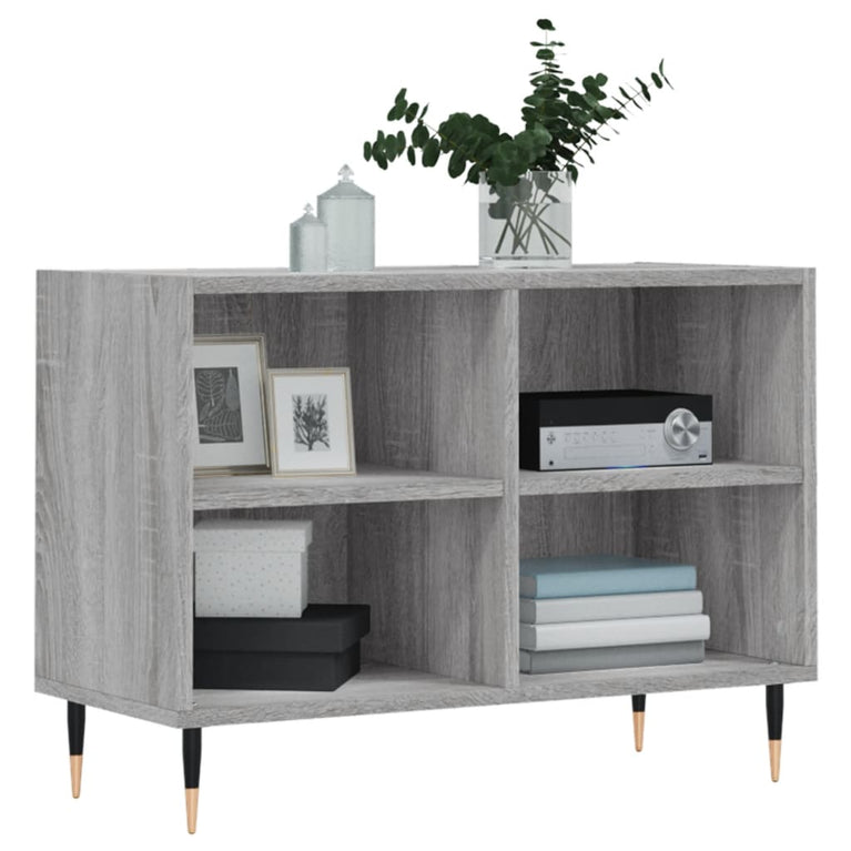 Tv-meubel 69,5x30x50 cm bewerkt hout grijs sonoma eikenkleurig MeubelReus