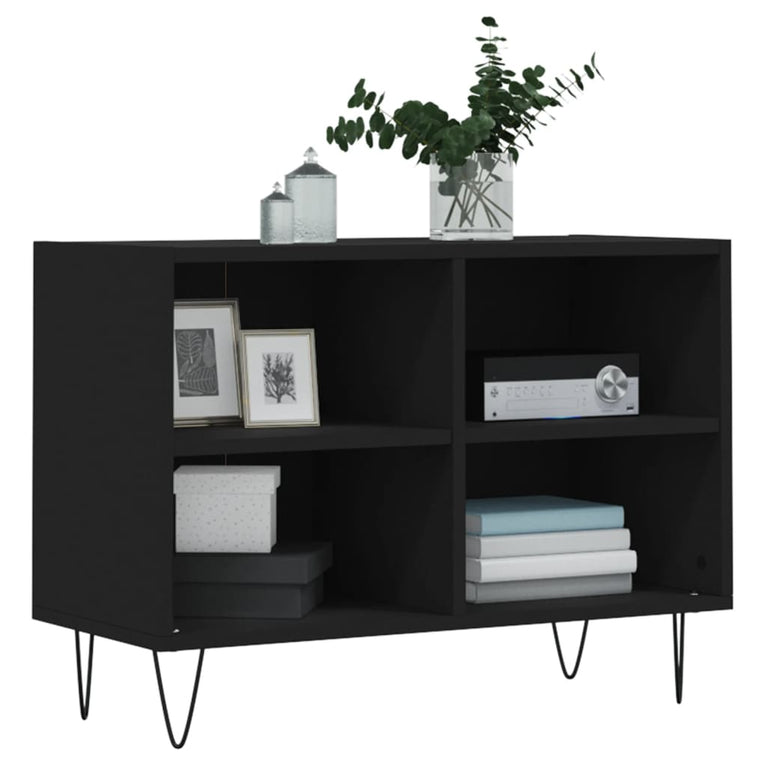Tv-meubel 69,5x30x50 cm bewerkt hout zwart MeubelReus