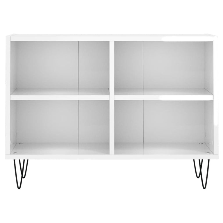 Tv-meubel 69,5x30x50 cm bewerkt hout hoogglans wit MeubelReus