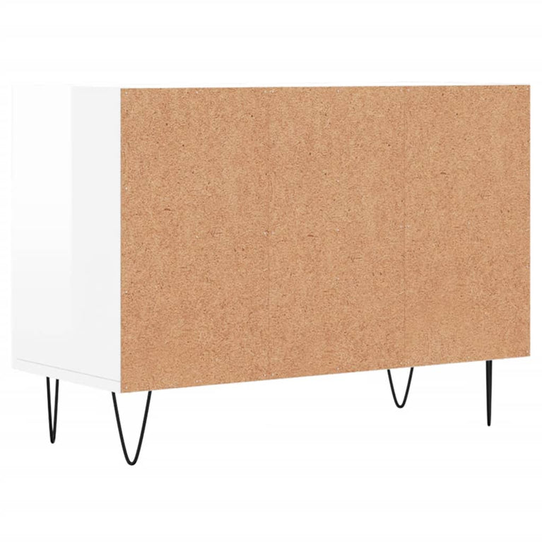 Tv-meubel 69,5x30x50 cm bewerkt hout hoogglans wit MeubelReus