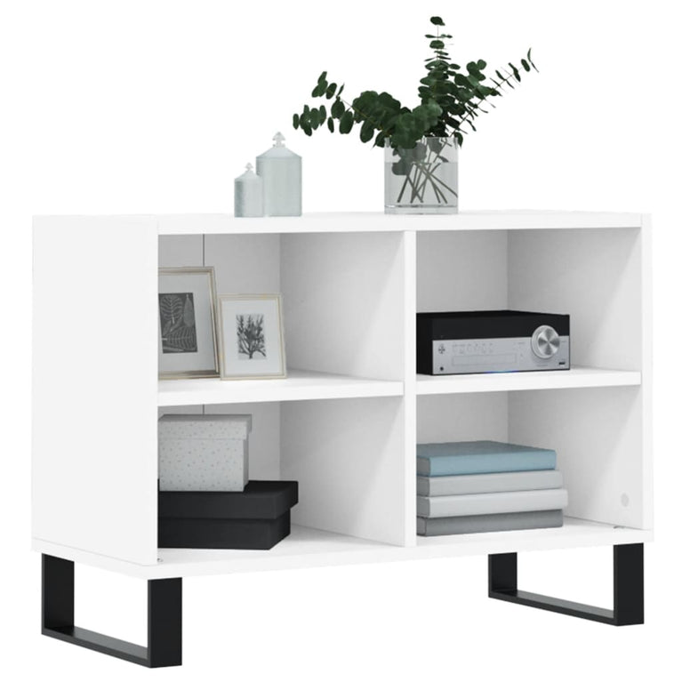 Tv-meubel 69,5x30x50 cm bewerkt hout wit MeubelReus