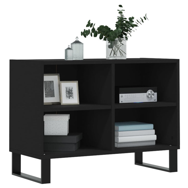 Tv-meubel 69,5x30x50 cm bewerkt hout zwart MeubelReus