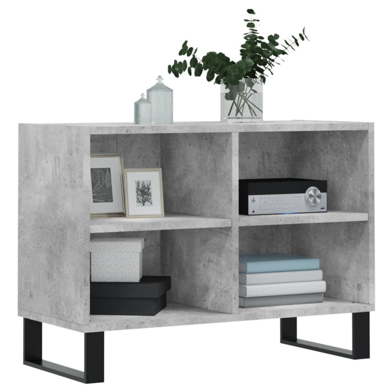 Tv-meubel 69,5x30x50 cm bewerkt hout betongrijs MeubelReus