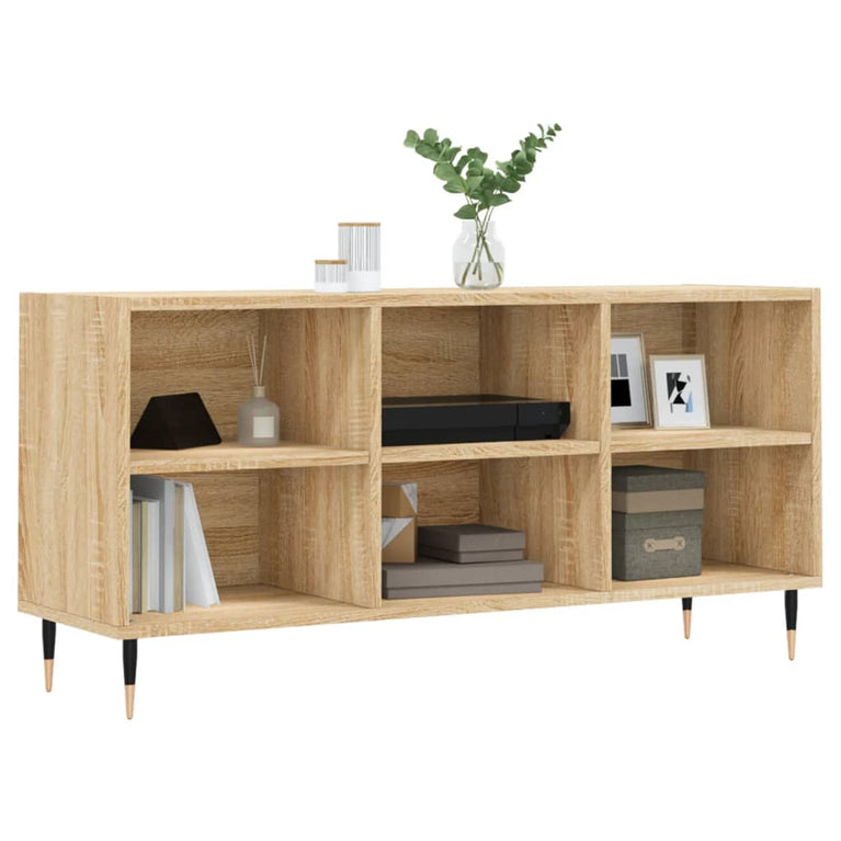 Tv-meubel 103,5x30x50 cm bewerkt hout sonoma eikenkleurig MeubelReus