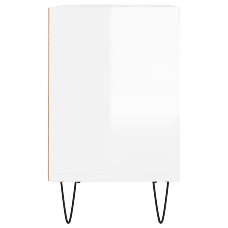 Tv-meubel 103,5x30x50 cm bewerkt hout hoogglans wit MeubelReus