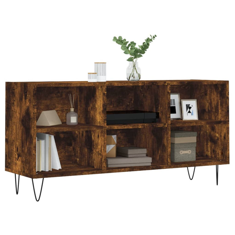 Tv-meubel 103,5x30x50 cm bewerkt hout gerookt eikenkleurig MeubelReus