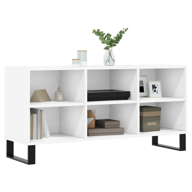 Tv-meubel 103,5x30x50 cm bewerkt hout wit MeubelReus