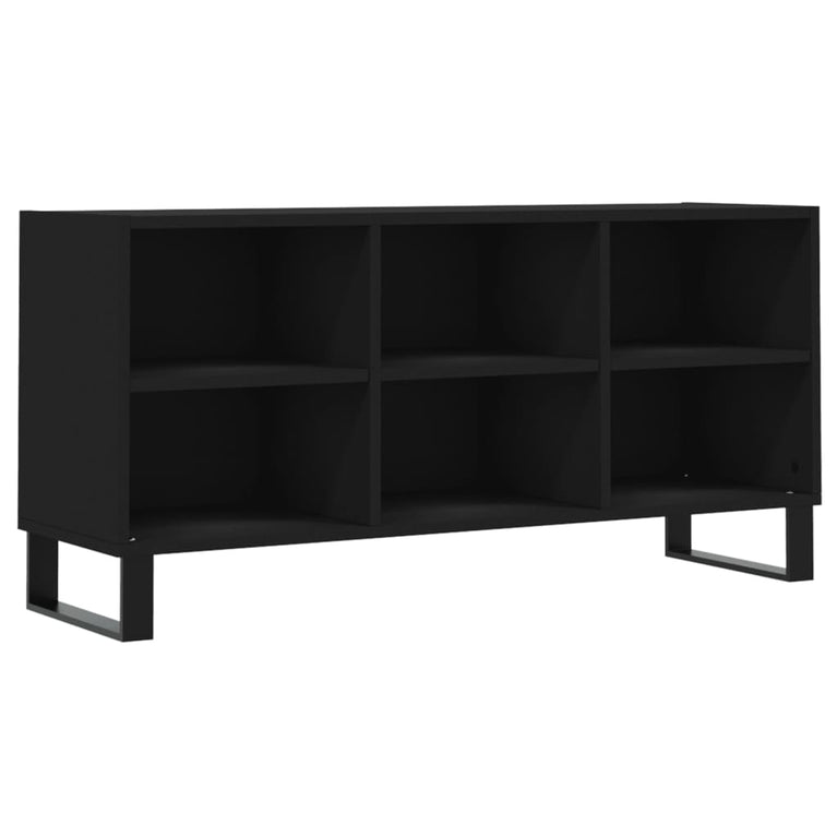 Tv-meubel 103,5x30x50 cm bewerkt hout zwart MeubelReus