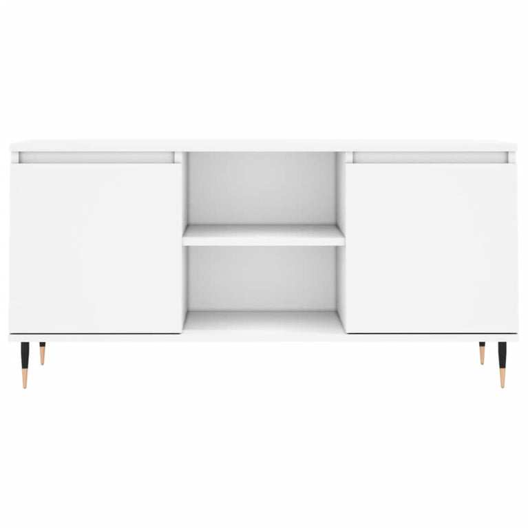 Tv-meubel 104x35x50 cm bewerkt hout wit MeubelReus
