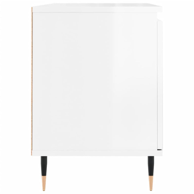 Tv-meubel 104x35x50 cm bewerkt hout hoogglans wit MeubelReus