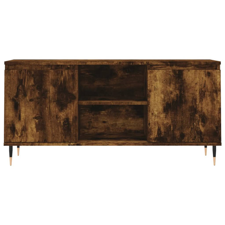 Tv-meubel 104x35x50 cm bewerkt hout gerookt eikenkleurig MeubelReus