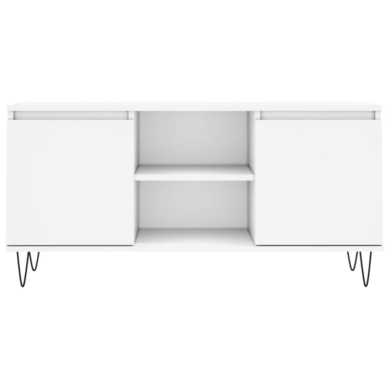 Tv-meubel 104x35x50 cm bewerkt hout wit MeubelReus