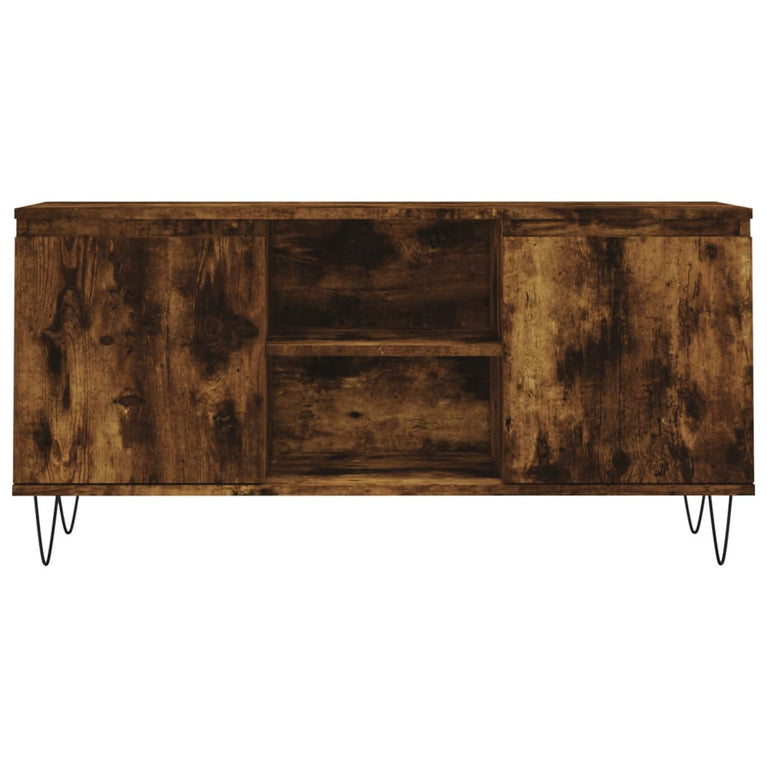 Tv-meubel 104x35x50 cm bewerkt hout gerookt eikenkleurig MeubelReus