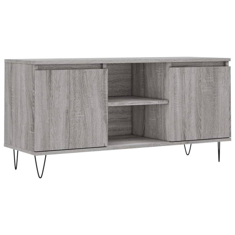 Tv-meubel 104x35x50 cm bewerkt hout grijs sonoma eikenkleurig MeubelReus