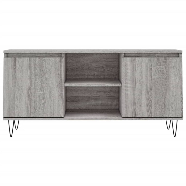Tv-meubel 104x35x50 cm bewerkt hout grijs sonoma eikenkleurig MeubelReus