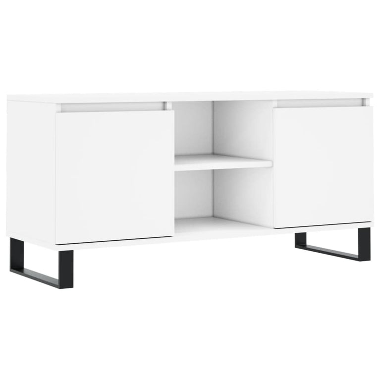 Tv-meubel 104x35x50 cm bewerkt hout wit MeubelReus