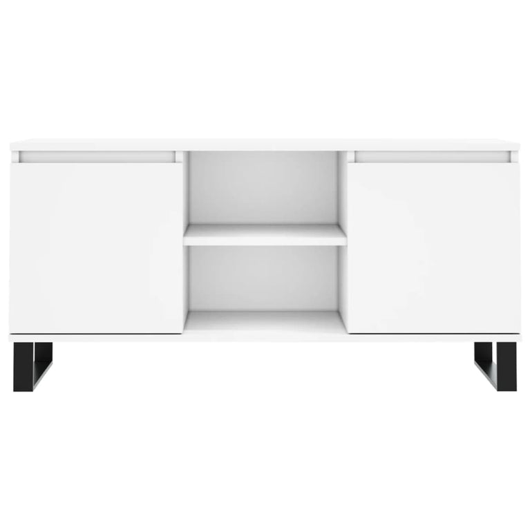 Tv-meubel 104x35x50 cm bewerkt hout wit MeubelReus