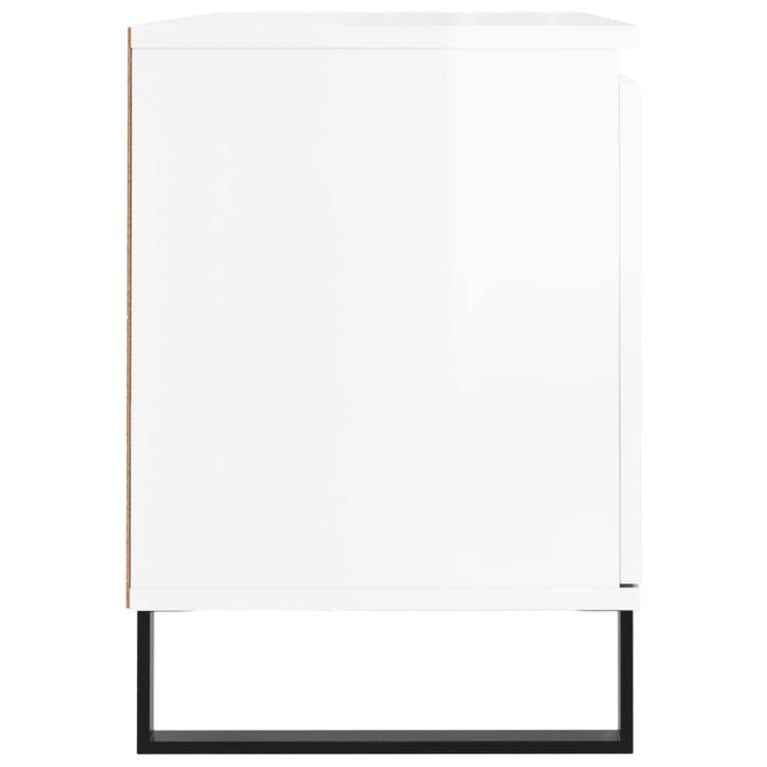 Tv-meubel 104x35x50 cm bewerkt hout hoogglans wit MeubelReus
