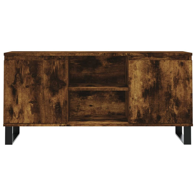 Tv-meubel 104x35x50 cm bewerkt hout gerookt eikenkleurig MeubelReus