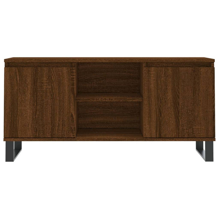 Tv-meubel 104x35x50 cm bewerkt hout bruin eikenkleur MeubelReus